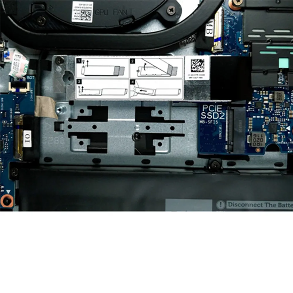 new original 0kkctr kkctr for dell g7 15 7500 g7 7700 gaming laptop 2 nd 2280 m 2 ssd cooling heatsink hard drive bracket cover free global shipping