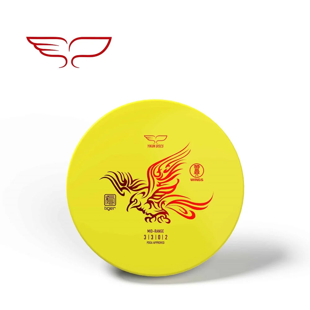 YIKUN диски PDGA одобренный диск Гольф диск среднего диапазона крылья Черная пятница - Цвет: Tiger-Line Yellow