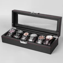 5/6 Slot Jewelry Watch Storage Box Bracelet Organizer Glass Transparent Case Wristband Lover Collect