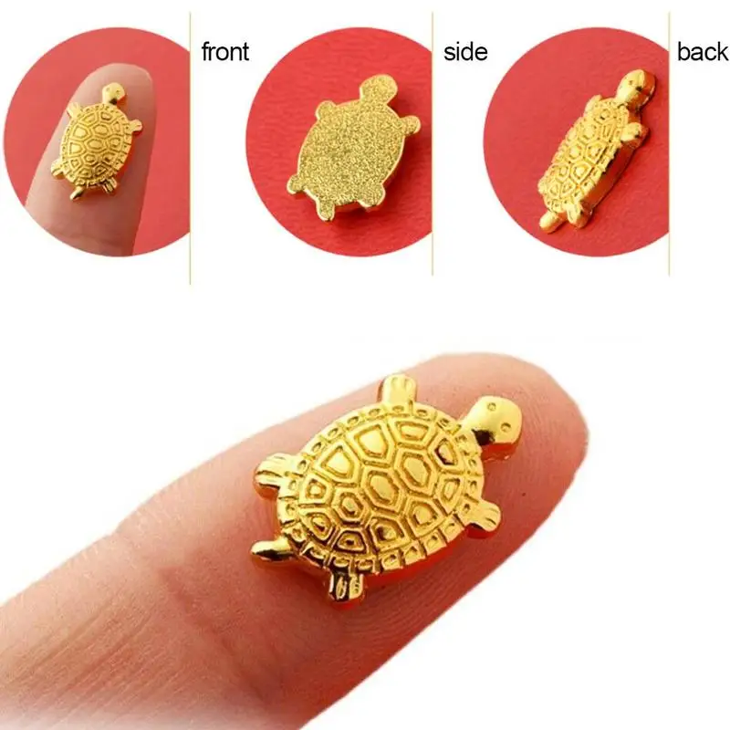 

Money Turtle Small Golden Turtle Defensive Blessing Fortune Home Furnishing Feng Shui Golden Tortoise 2X2Cm