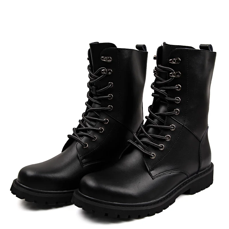 

Military Tactical Ankle Boots Men Outdoor Leather Winter Fur Warm Man Boots Us Army Hunting Boots For Men Shoes Casual Black Bot