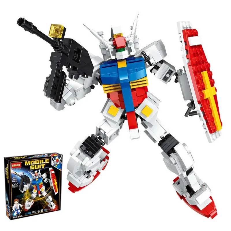 

Строительные блоки Hot War Mecha, классические фигурки-модели Gundamed rx78, рождественские игрушки