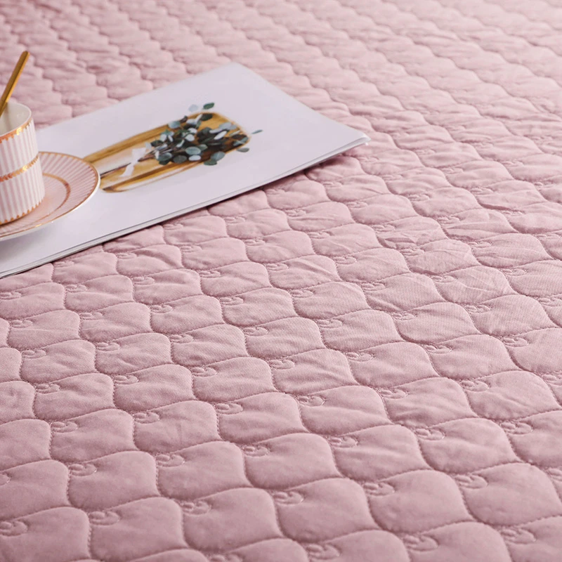 

Luxury Gray Red Pink Solid Color Cotton Quilting Lace Design Bedspread Bed Sheet Bed Cover Pillowcase Bedding #/