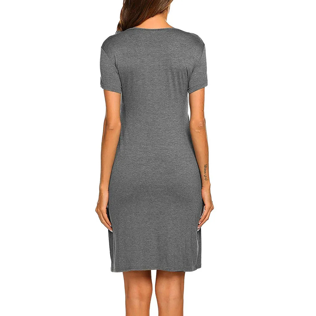 

Pregnant Women Dress Nightwear Maternity Stripe Tunic Breastfeeding Summer Maternity Dress chemise de nuit grossesse wholesale