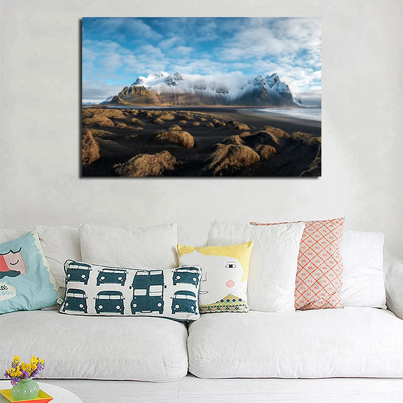 

Iceland Blue Sky Nature Wall Art Canvas Posters Prints Painting Oil Wall Pictures For Modern Living Room Home Decor Accessories