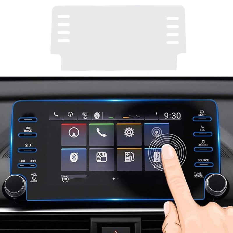 

For Honda Accord 2018 -2021 2022 8-Inch Car Navigation Press Screen Display Tempered Glass Protector Film 8 Holes