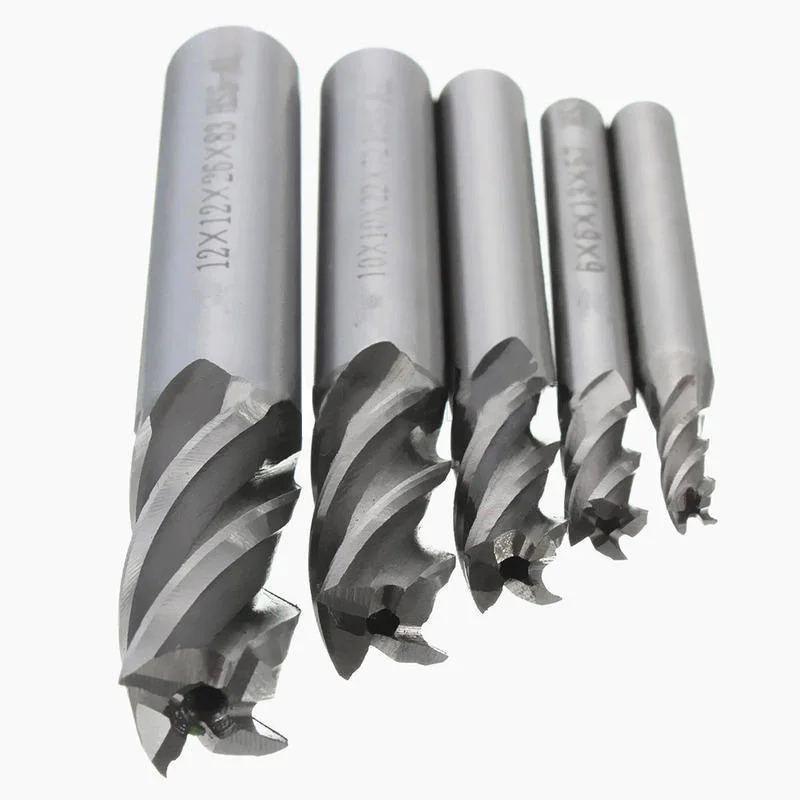 

5x HSS CNC Straight Shank 4 Flute End Mill Cutter Drill Bit Set 4/6/8/10/12mm