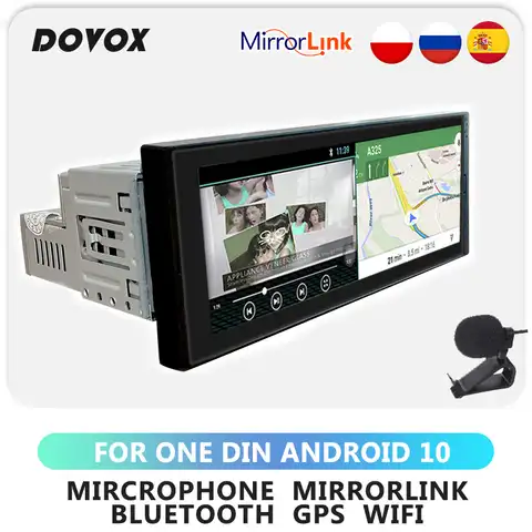 Автомагнитола DOVOX, 1 Din, Android, GPS, Wi-Fi, экран 6,9 дюйма автомагнитола