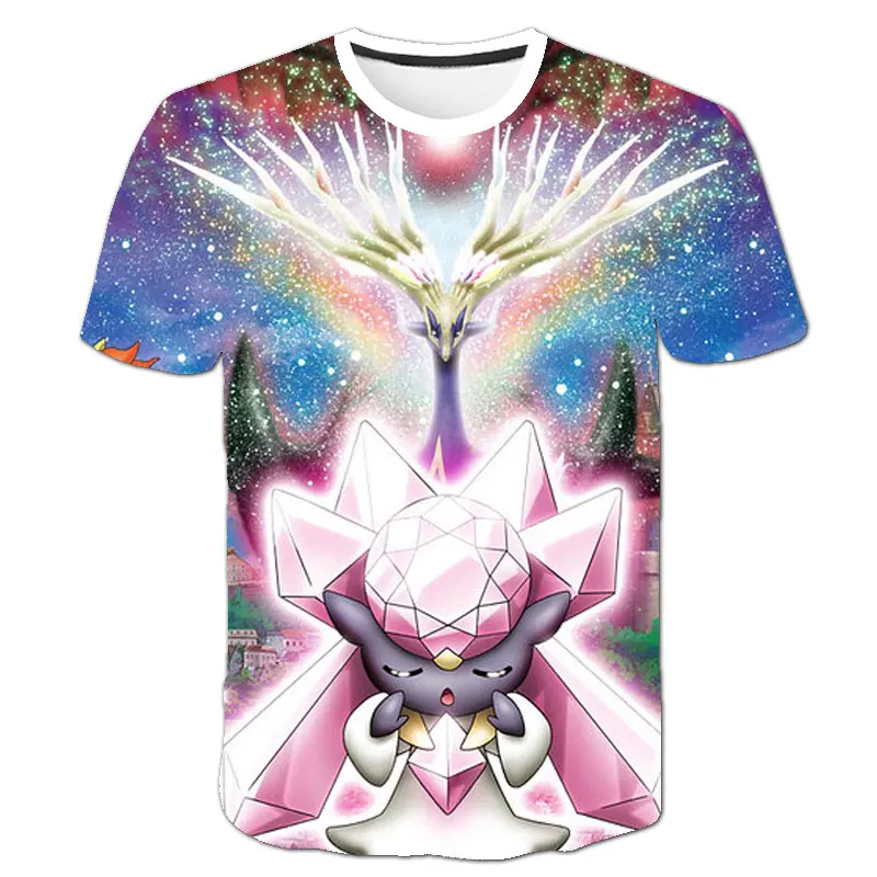 

Футболка детская с коротким рукавом, воздухопроницаемая, с мультяшным рисунком, японское аниме, для мальчиков и девочек, лето