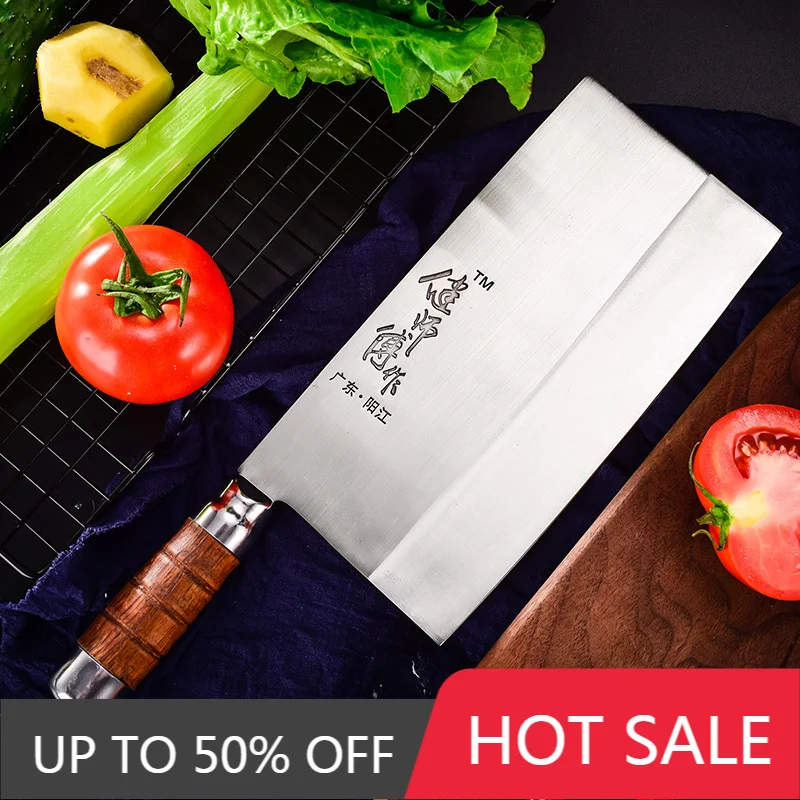 

Высококачественные ножи из нержавеющей стали с нескользящей деревянной рукояткой, профессиональные ножи шеф-повара, кухонный нож в китайс...