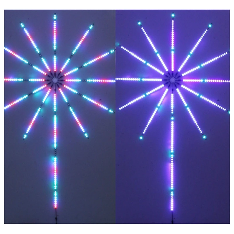 Фейерверсветильник WS2812B Светодиодная лента 5050RGB и музыкальный контроллер SP107E