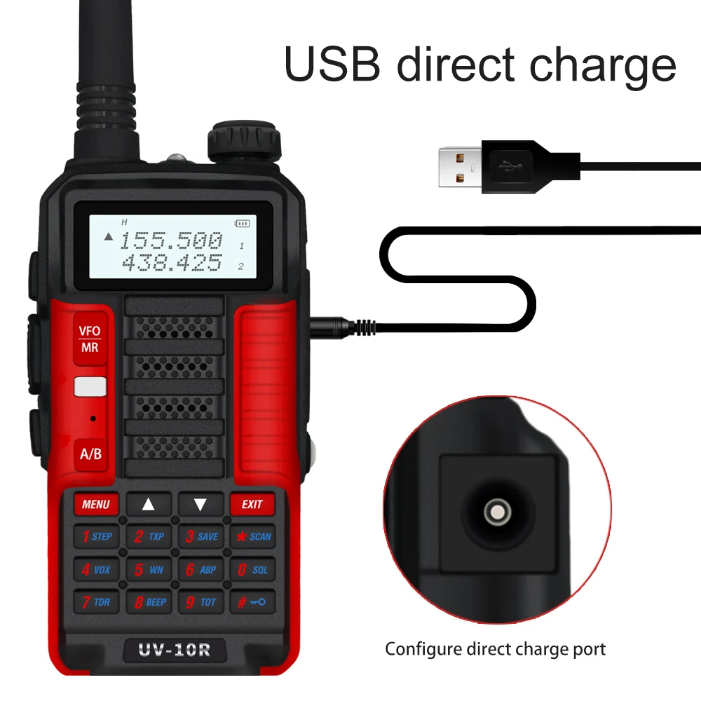 Новинка двухсторонняя рация большой мощности 10 Вт UHF/VHF Двухдиапазонная CB
