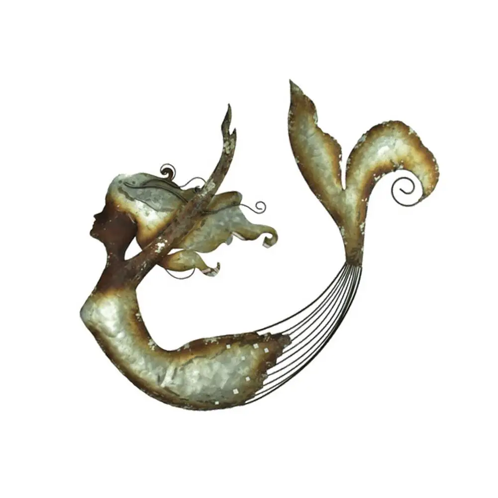 

Русалка металлическая настенная декоративная настенная искусство Русалка металлическая Настенная Искусство подходит для семейного офиса...