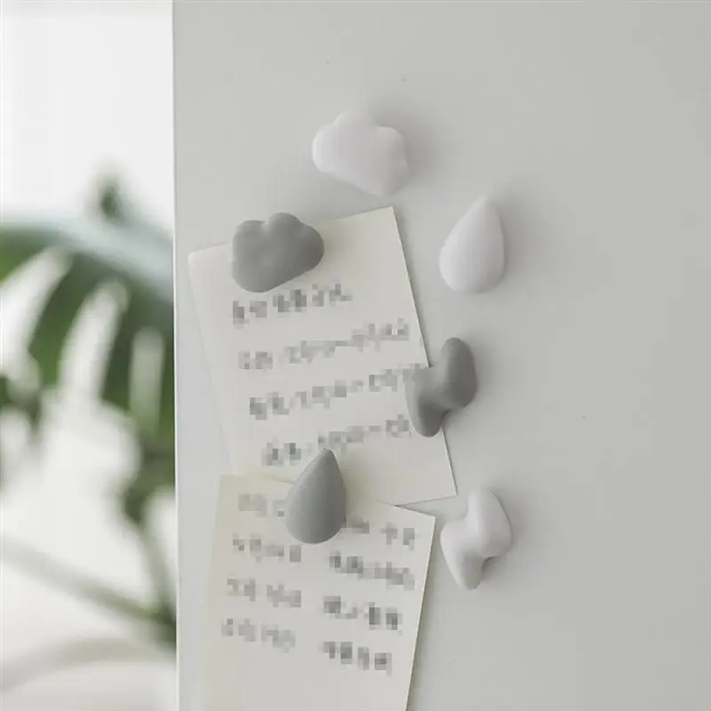 6pcs Cloud Magnet Refrigerator Sticker Creative Magnetic Tape Message Decorative Stickers (Random Color) | Дом и сад