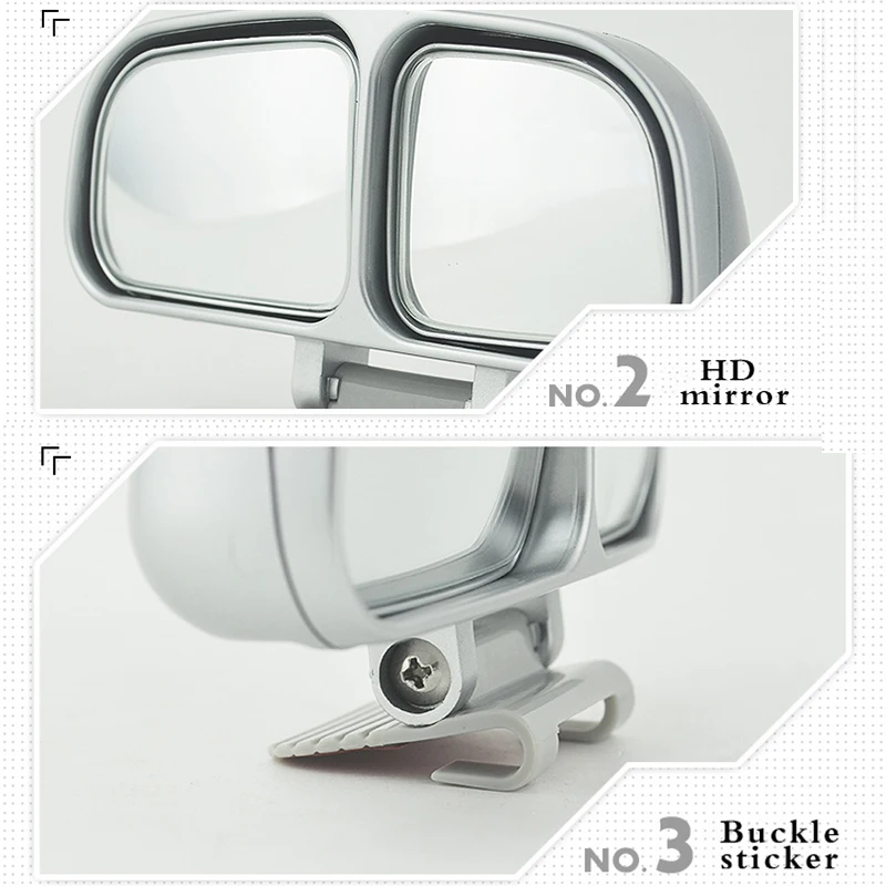 Оригинальное квадратное зеркало для слепых зон автомобильное широкоугольное