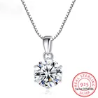 Цепочка женская из серебра настоящий Муассанит пробы, 100% пробы, 1 карат