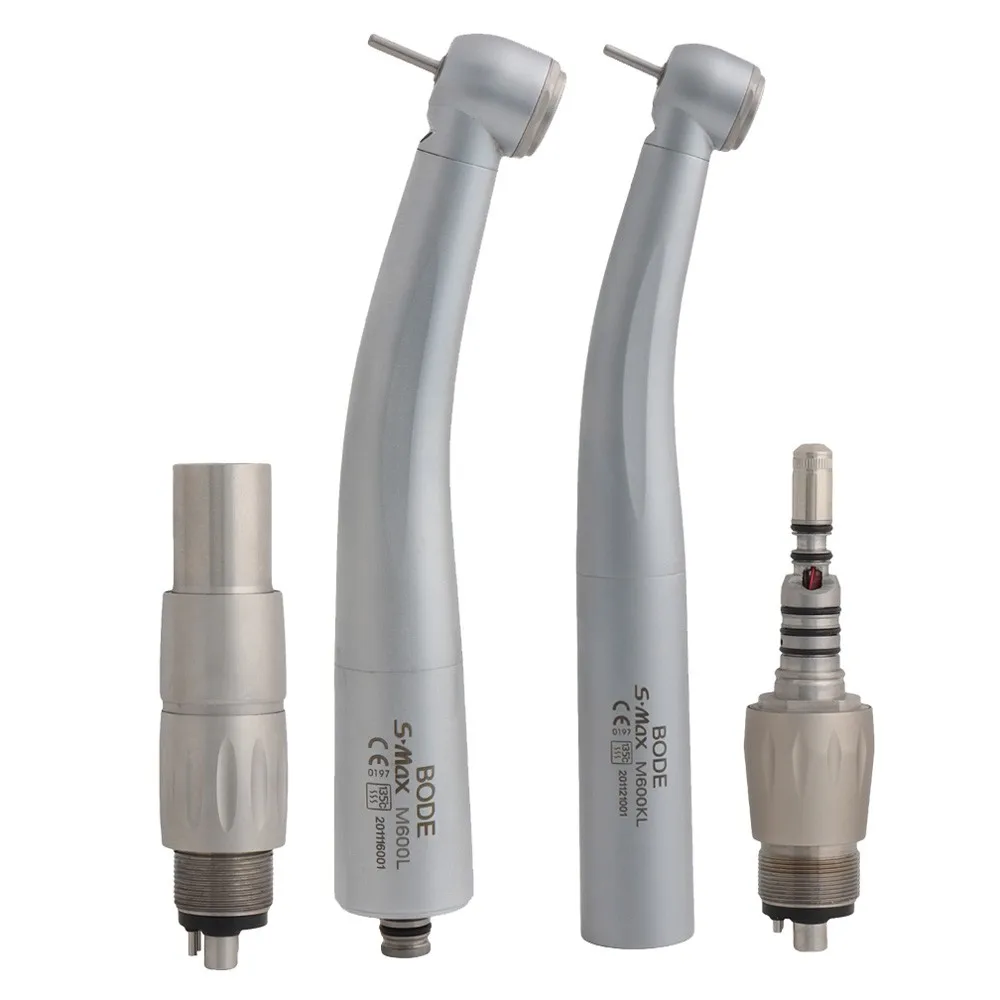 Dental LED Fibre Optic High Speed Handpiece Dental Air Turbine Coupling 6Holes M6 Coupler/Adaptor BODE Fit S-MAX M600L