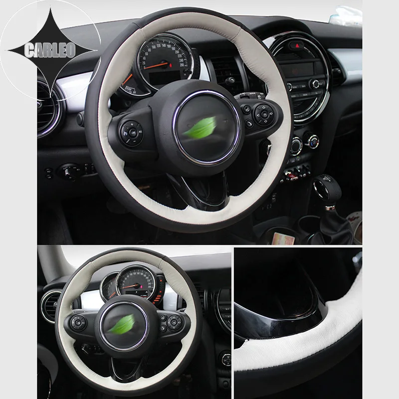 

Держатель для Mini Cooper Coupe Countryman Roadster F55, замшевая кожа, Ручное шитье, вышивка, чехол на руль, верхний слой