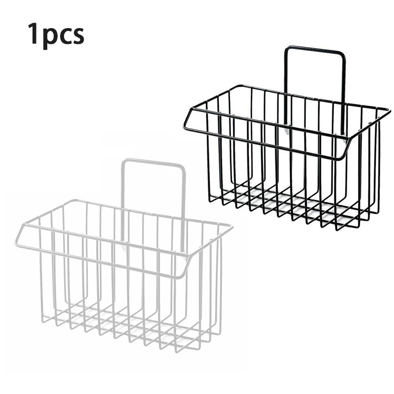 

Rectangle Wrought Iron Rag Hanging Storage Rack Dish Cloth Sponge Basket Bathroom Storage Box Household Towel Rack Organizer