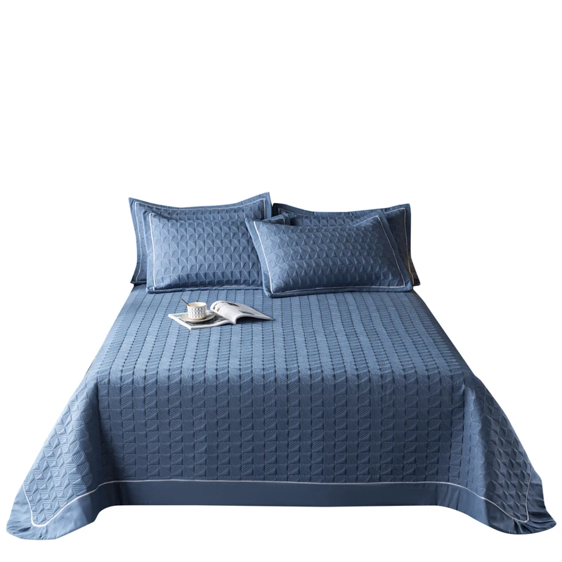 

European-Style Pure Color Quilted Quilted Bed Cover 3-Piece Double-Sided Bed Cover Dual-Use High-End Bed Sheet Mattress Bedding