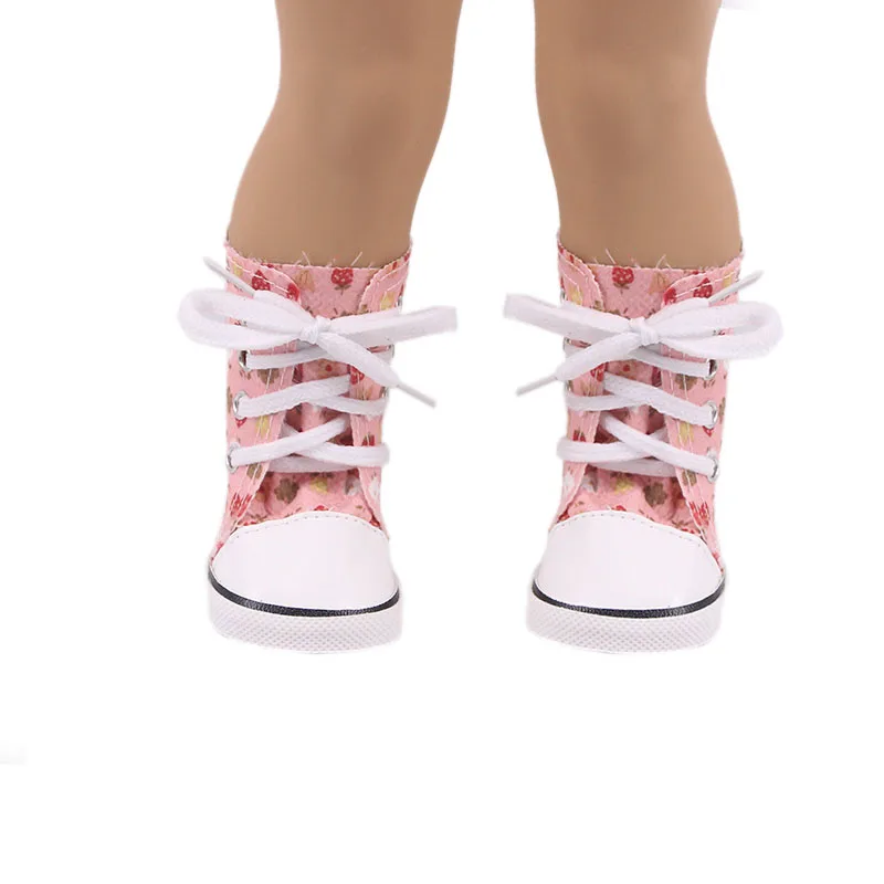 Красивая обувь для кукол 7 см кожаная ручной работы подходит 18-дюймовых