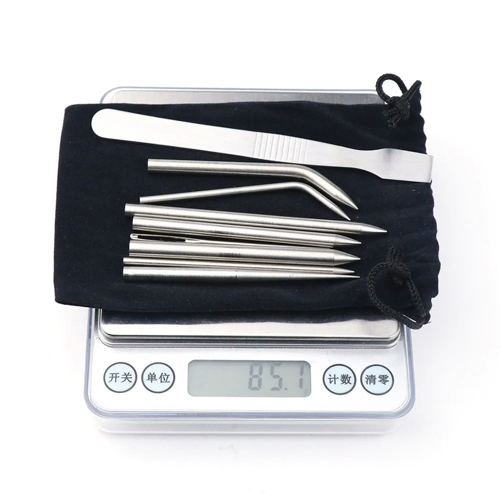 

9pcs/Set Paracords Fid Tool Set Lacing Stitching Needles Portable DIY Stainless Steel Camping Weaving Needles Camping Tools