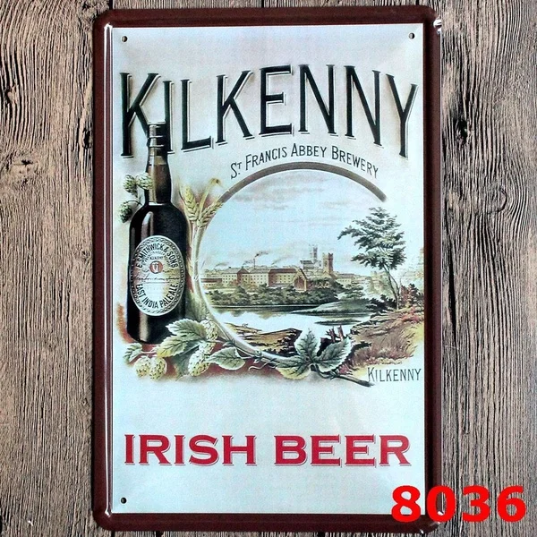 

Metal Tin Sign kilkenny irish beer Bar Pub Vintage Retro Poster Cafe ART