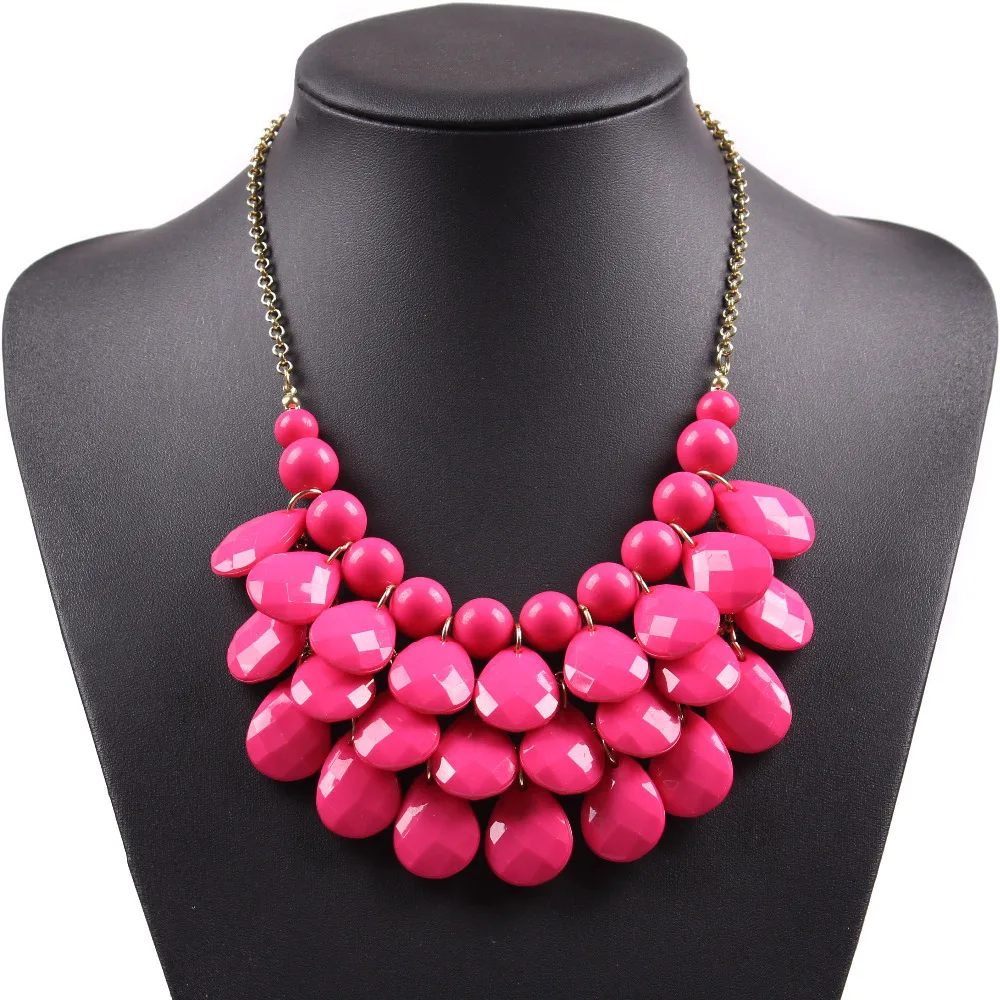 Ожерелье с пузырьками женское ювелирное изделие акриловое ожерелье из бисера