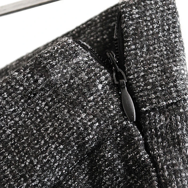 

Women Pleated A-lineSkirt Autumn Winter High Waist Belt Solid Color Zipper Lady Skirts Elegant Female Saias Loose Mid-length