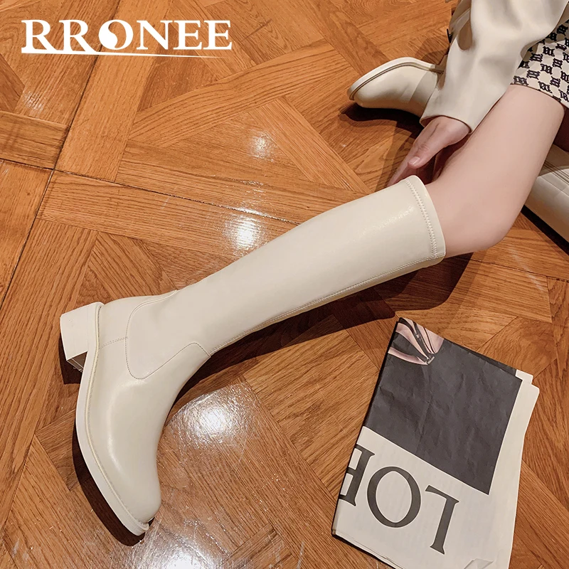 

Новинка Зима 2021, женские сапоги, Длинная женская обувь, бархатные сапоги выше колена, длинные сапоги, кожаные сапоги, сапоги на среднем каблу...