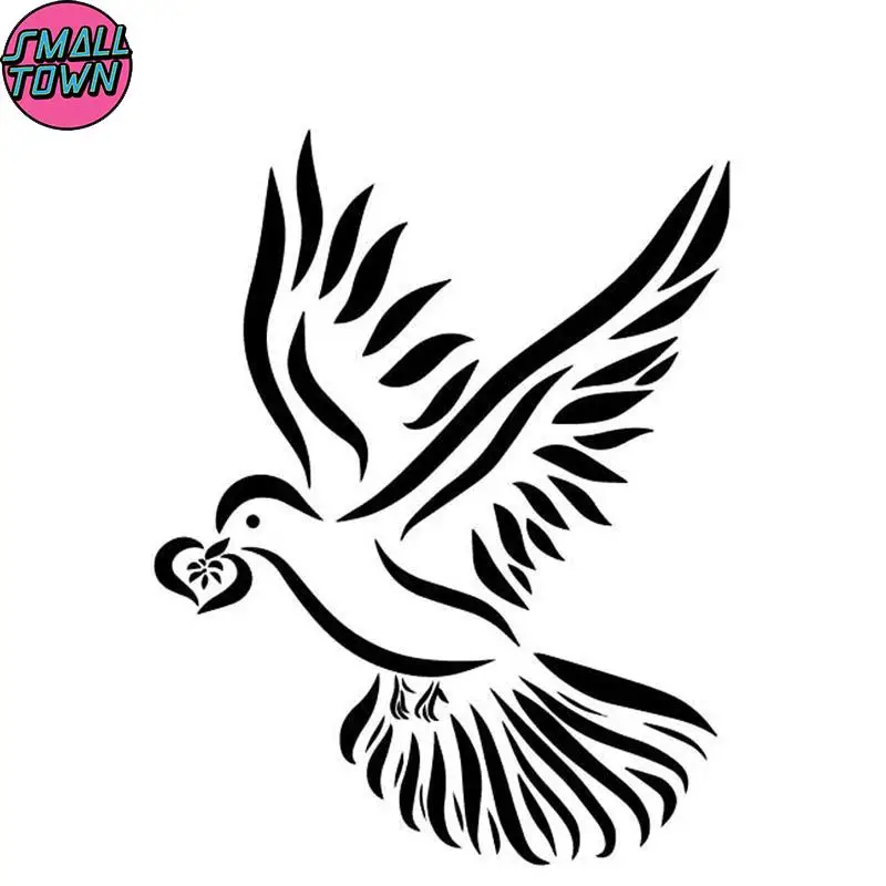 

Small Town 12.9CM*16.5CM Bird Creative Decoration Car Sticker Bumper Accessories Vinyl Decal Black/Silver C4-2444