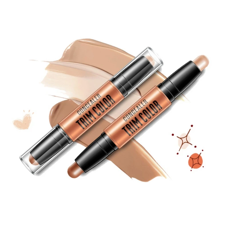 Двойная голова полное покрытие натуральный Гладкий контурный консилер и