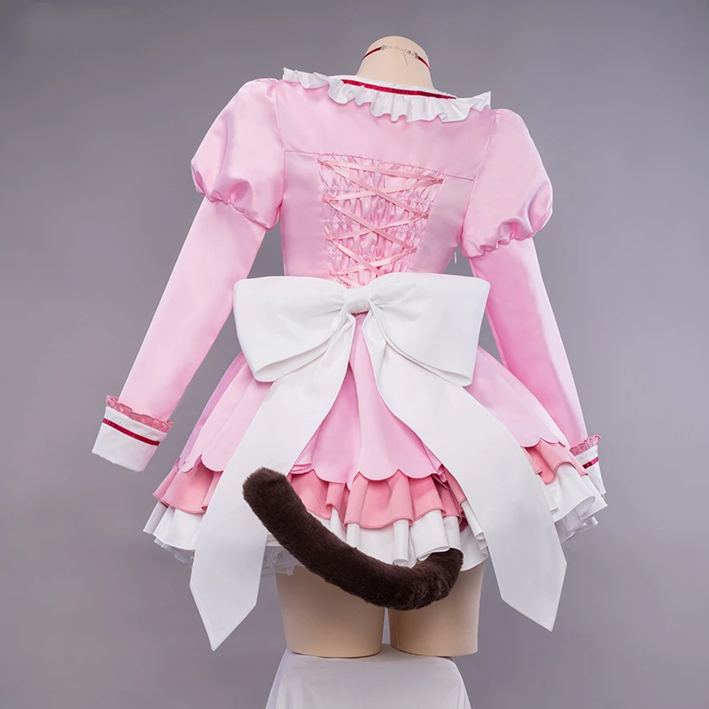 Аниме игра Nekopara шоколад горничная Платье Кот Neko сексуальная розовая униформа