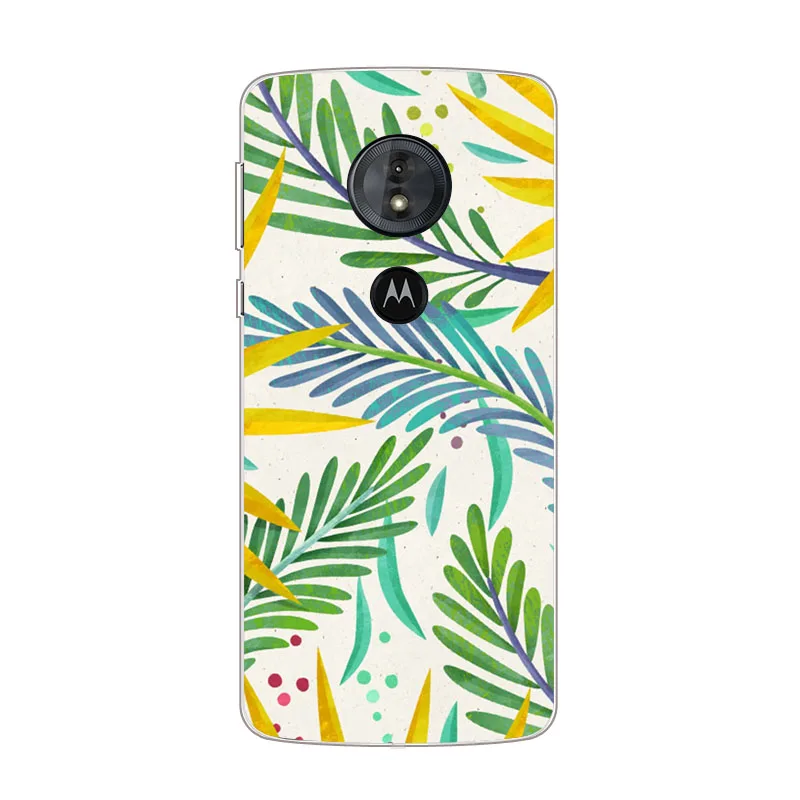 For Motorola Moto g6 play Case Silicon Full flower Painting Soft TPU Back Cover for plus protect Phone bags |