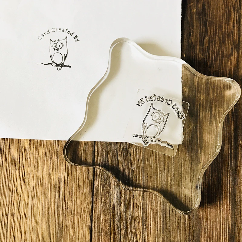 Прозрачный штамп в виде совы для скрапбукинга альбом открыток декоративный
