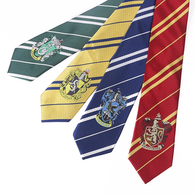 

Polyester Students's Tie Cosplay Costumes Wizarding College British University style Neckties For Men Women Casual Striped