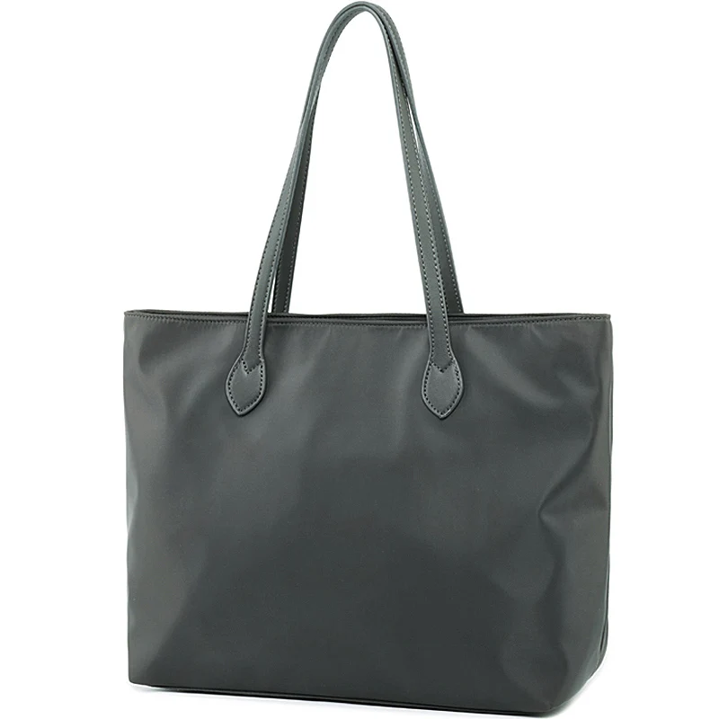 

2021 new simple tote bag female nylon cloth portable fashion casual solid color large capacity shoulder bag