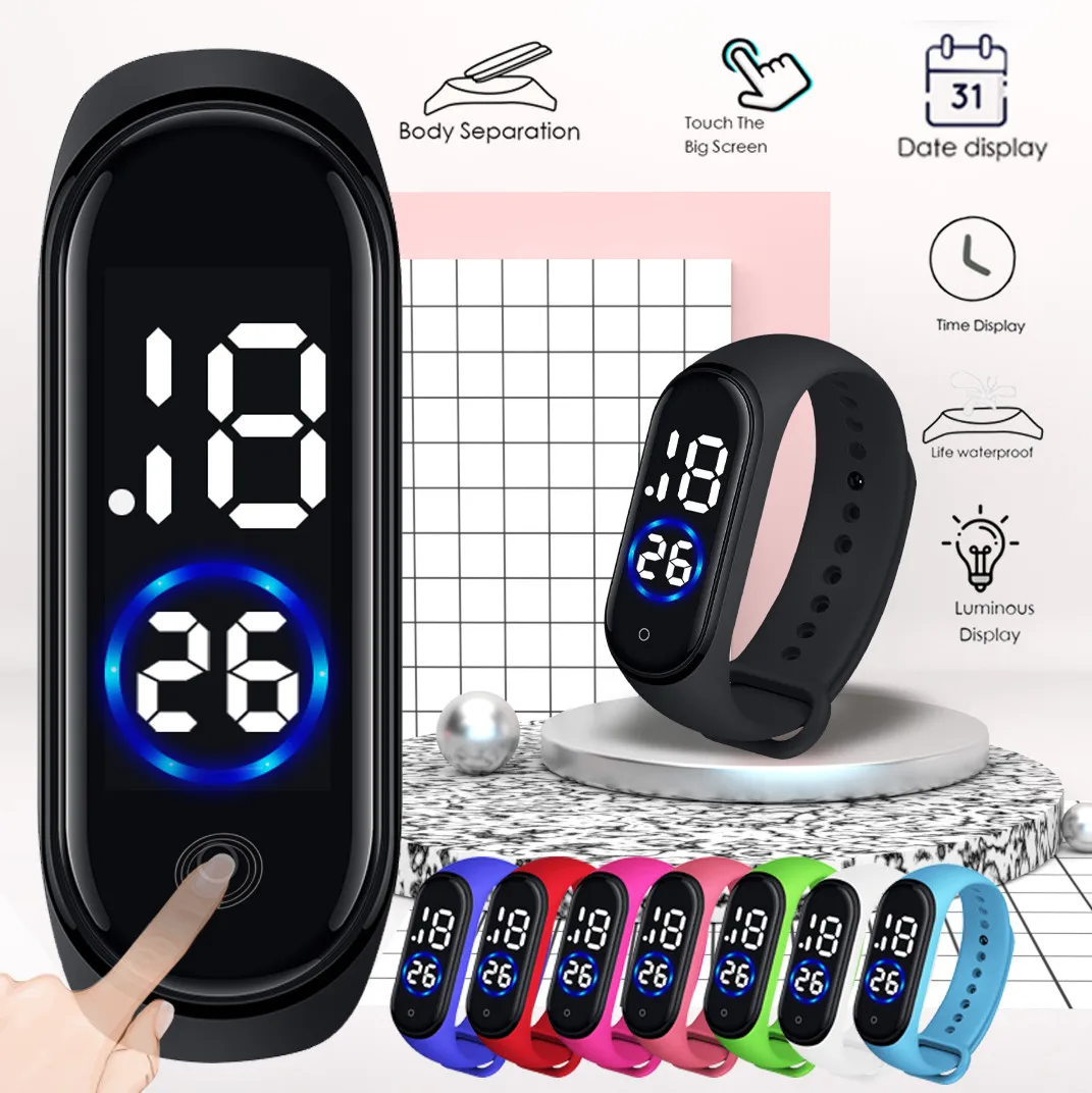 2020 NEW Men's Women's Sport Led Digital Watch Hand Ring Sports Fashion Electronic Silicone Eectronic | Наручные часы