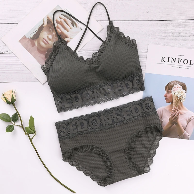 Комплект сексуального нижнего белья из бюстгальтера и трусиков | Женская одежда