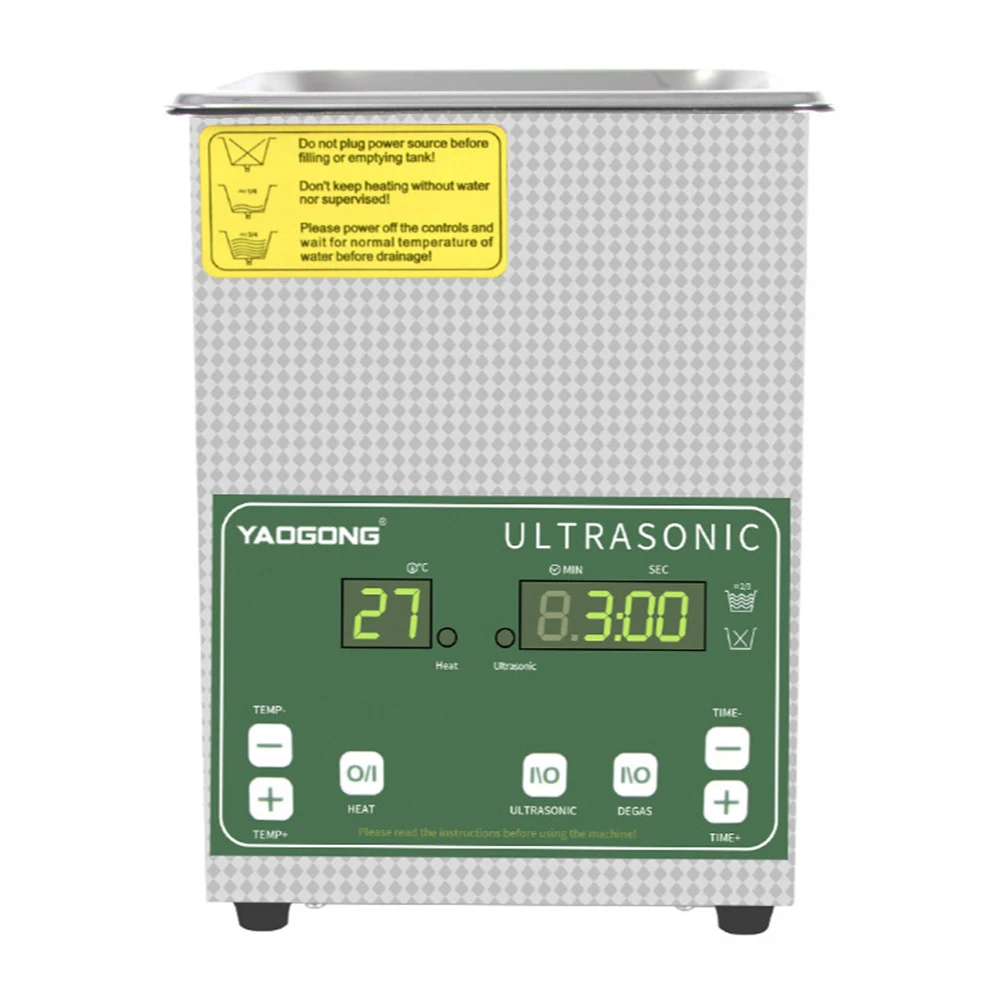 Ultrasonic Cleaner 2000ml Full cleaning With heating Ultrasonic frequency 40KHz Yaogong DK-120HTD