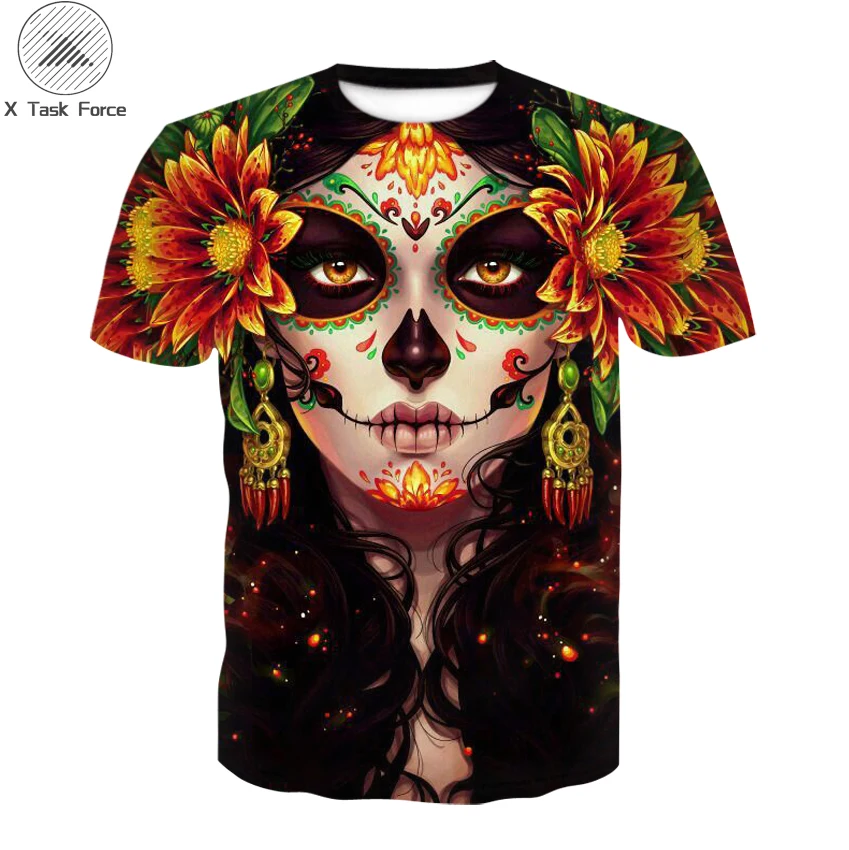 Детские футболки для мальчиков одежда с 3d принтом трупа невесты цветами детские