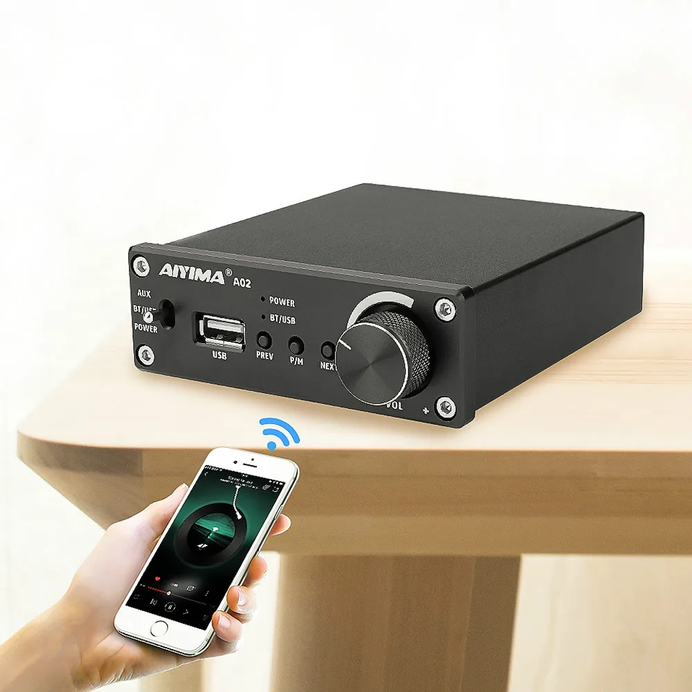 AIYIMA HIFI TPA3116 Bluetooth 5,0 усилитель мощности стерео цифровой слуховой аппарат 50 Вт* 2 AUX домашний кинотеатр Усилители звука Amp