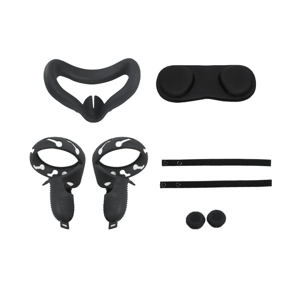 

Eye Mask Pads Handle Protective Sleeve for OculusQuest 2 VR Headset Breathable Lens Cover Face Pad Kit for OculusQuest 2