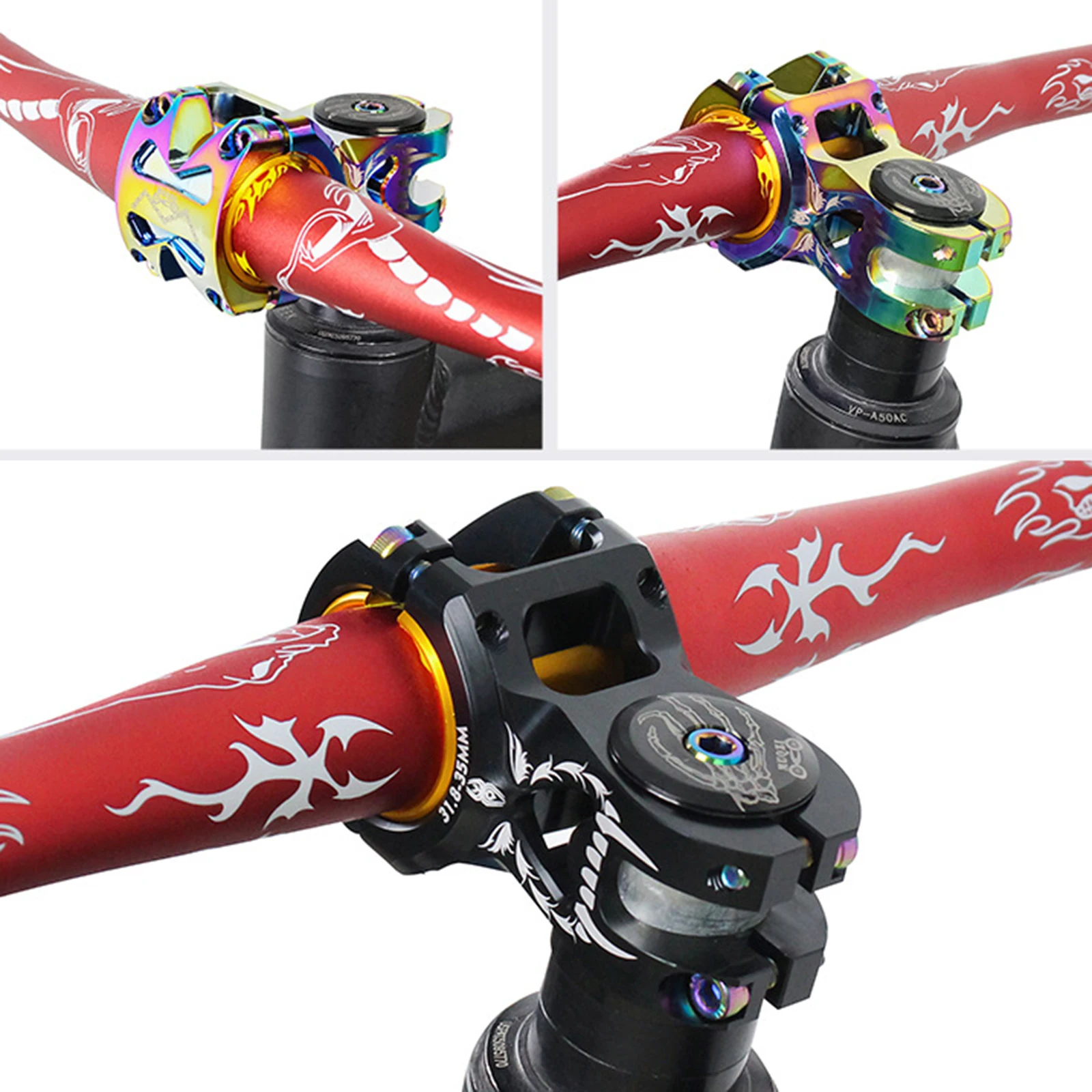 

Aluminum Alloy Road Bike Stem Fixed Gear Cycling Bike Stem for 31.8/35mm Handlebar Cycling Accessory