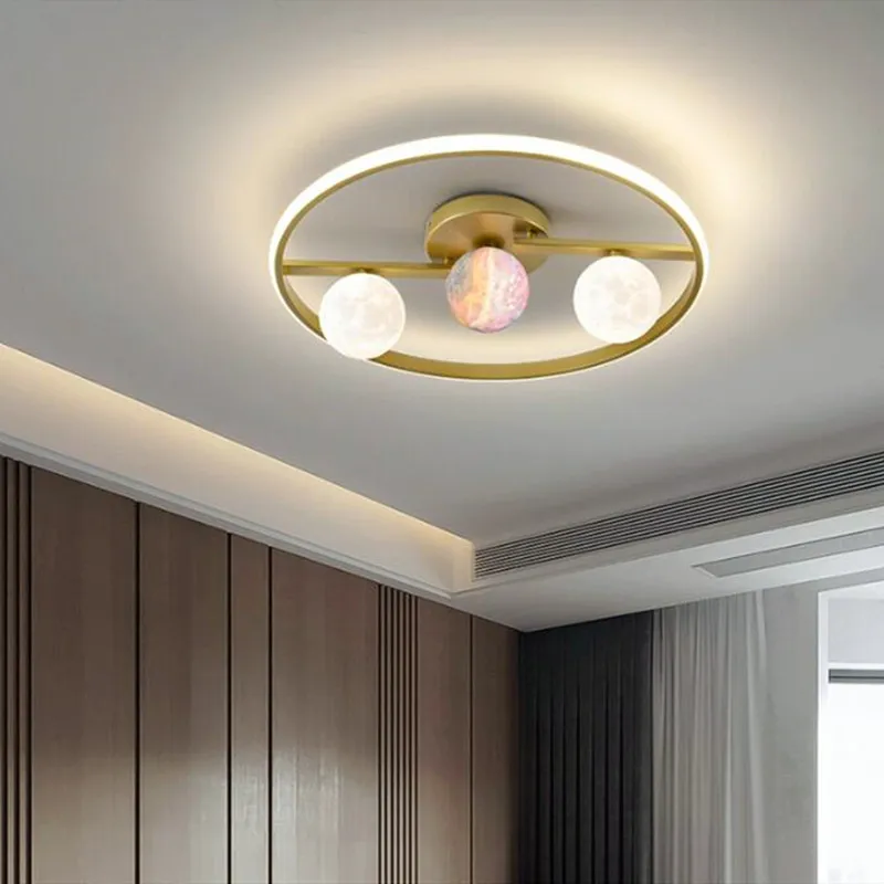 

3D печать искусства стеклянная лампа в скандинавском стиле креативная спальня детская комната кафе украшение светодиодный потолочный светильник