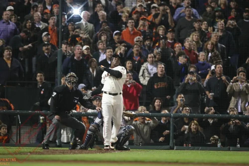 Гигантами бэрри облигации постер с бейсболом холст репродукции Wall art для