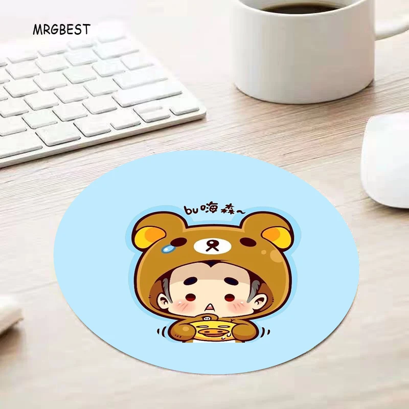 MRGBEST в наличии маленький размер круглый коврик для мыши резиновый милый