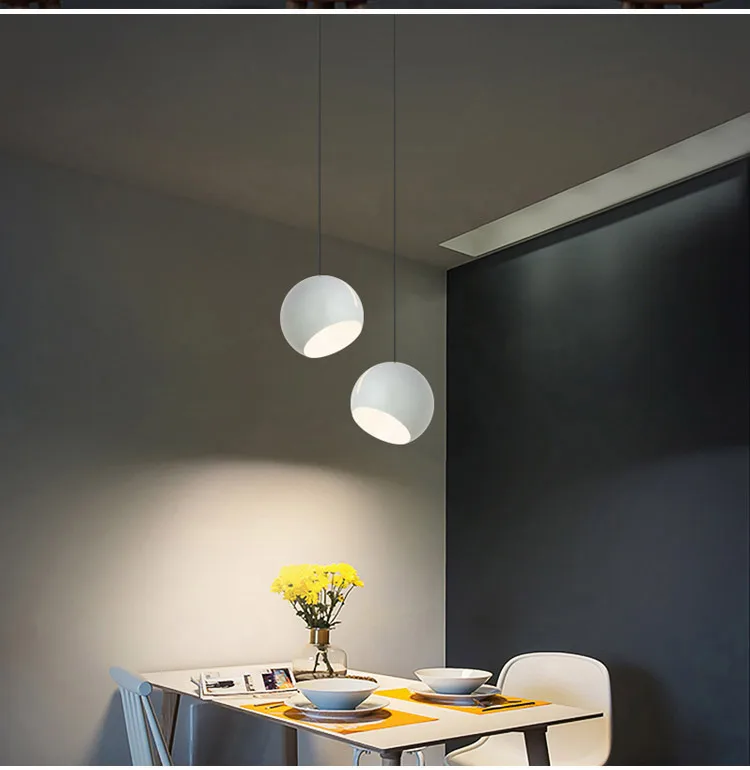 

Подвесной светильник в форме шара, Круглый круглый светильник с белыми шариками для отеля, офиса, ресторана, кафе, столовой, спальни