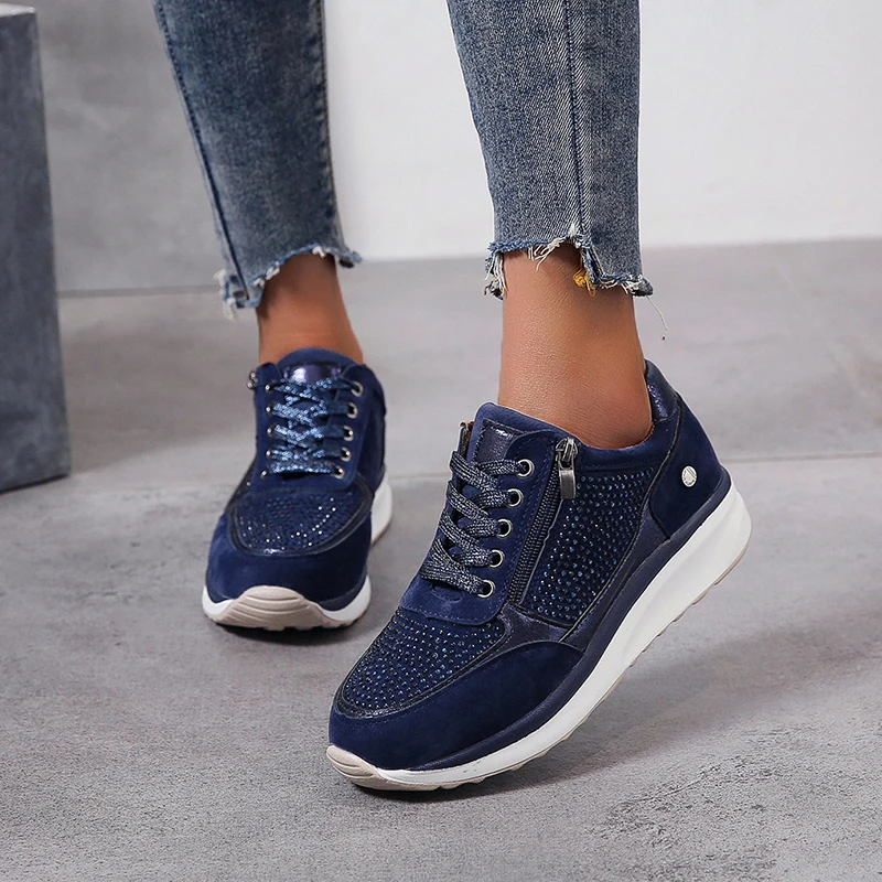 2020 New Hot Fashion Women Sneakers Female Casual Shoes Suede Zipper Rivet Outdoor Sport Spring | Обувь