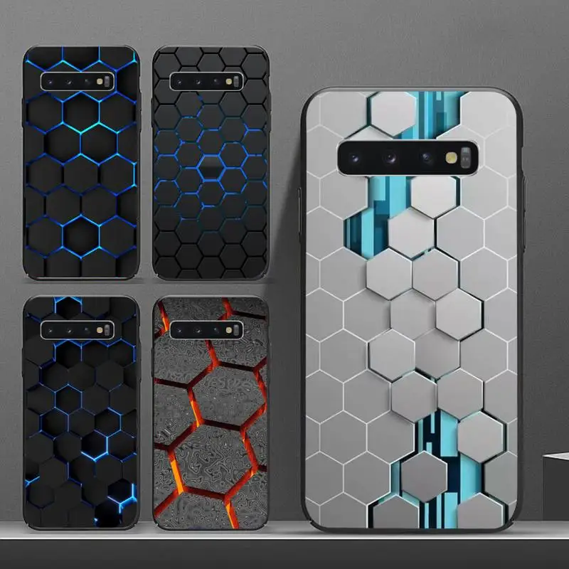 

Hexagonal lattice Phone Case For Samsung galaxy S 8 9 10 20 21 30 A 30 50 51 70 note 10 plus Ultra 5g